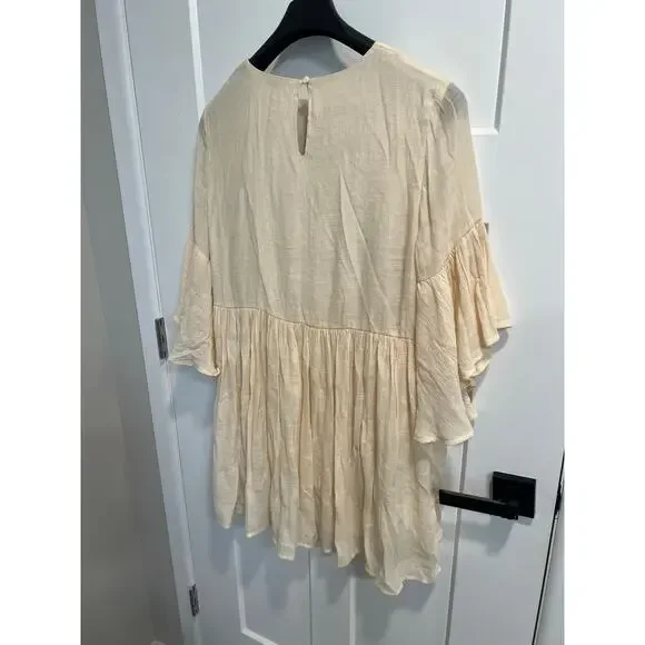 Umgee The Hanna Embroidered Ivory Boho‎ Mini Festival Dress Cottagecore Sz L - Picture 10 of 12